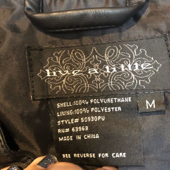 NWOT Faux Leather Jacket - Picture 3 of 3